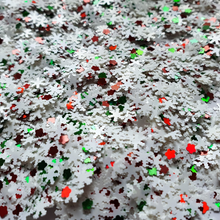 Load image into Gallery viewer, Red, White and Green Snowflake, Bauble Glitter Mix
