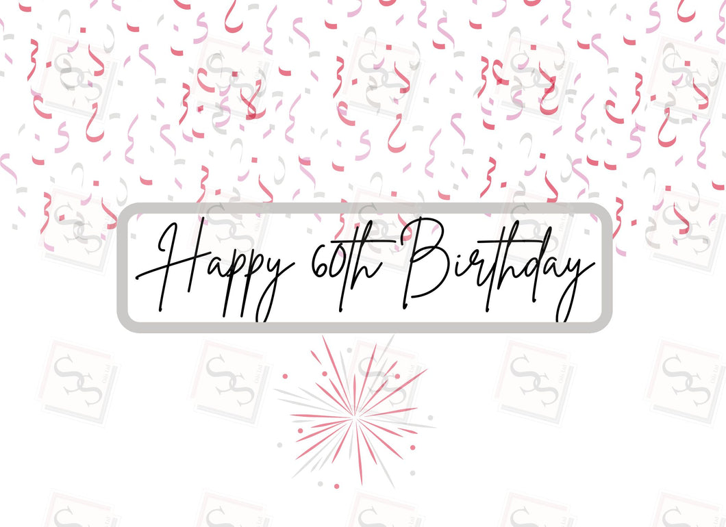 Happy 60th Birthday C5 Gift Box Png. File