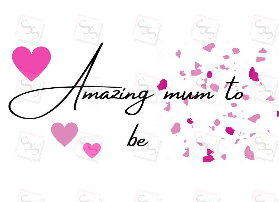 Amazing Mum to Be Pink C5 Gift Box Png. File
