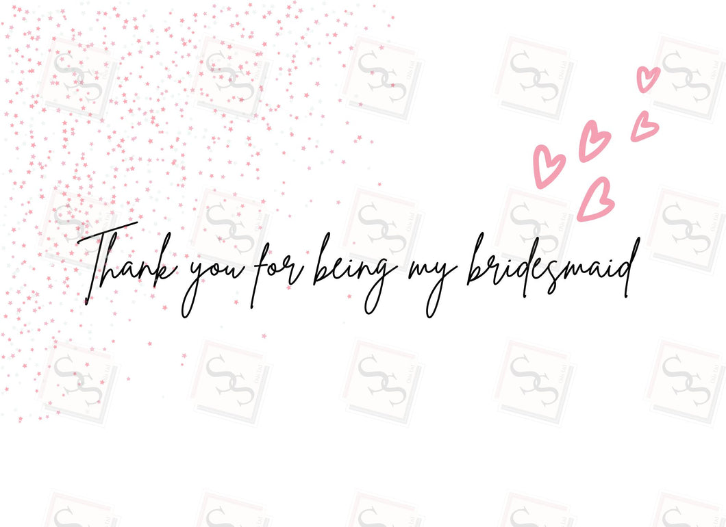 Thankyou for being my Bridesmaid C5 Gift Box Png. File