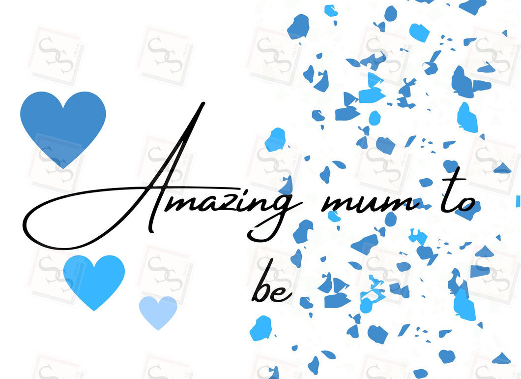 Amazing Mum to Be Blue C5 Gift Box Png. File