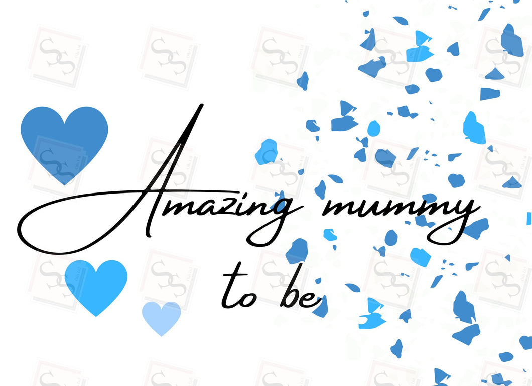 Amazing Mummy to Be Blue C5 Gift Box Png. File