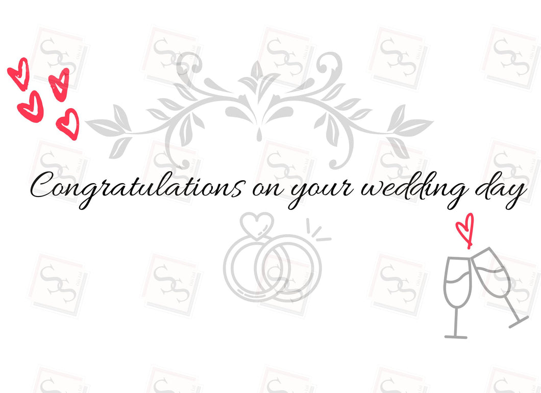 Congratulations on your Wedding Day C5 Gift Box Png. File